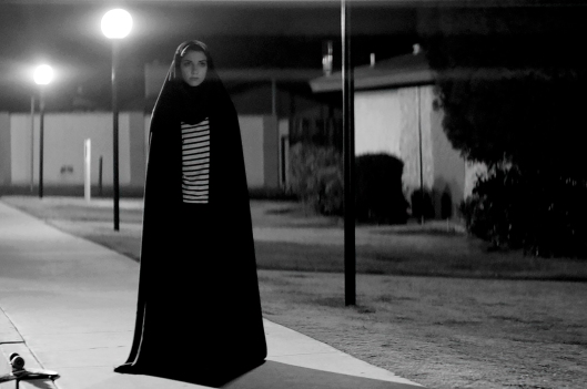 girl walks home alone at night